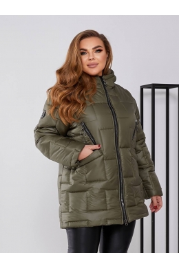 Жіноча тепла курточка колір хакі