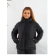 Жіноча тепла куртка бомбер колір чорний