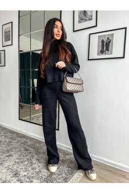 Жіночий костюм двійка з ангори колір чорний
