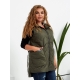 Жіноча жилетка з накладними кишенями колір хакі