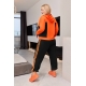 Жіночий костюм двійка колір помаранчевий-чорний
