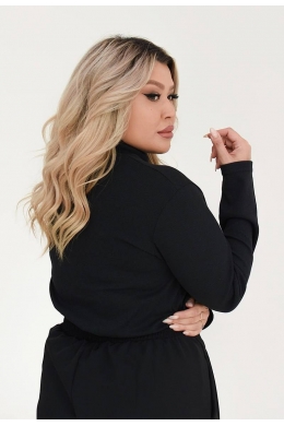 Жіночий гольф у рубчик колір чорний