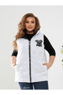 Жіночий весняний жилет білого кольору