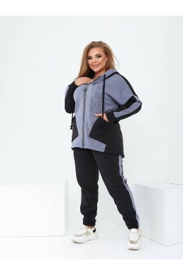 Спортивний костюм на флісі сіро-блакитний колір