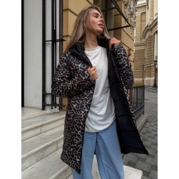 Женская куртка двустороняя демисезон черного цвета