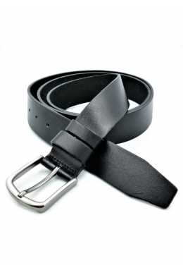 Ремінь чоловічий шкіряний батал Чорний