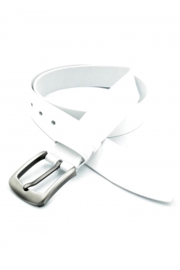 Ремінь чоловічий шкіряний білий