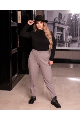 Жіночі штани вовна високої посадки бежеві