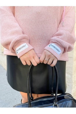 Жіноча толстовка з ангори колір пудра