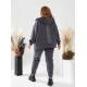 Теплий жіночий костюм на флісі колір графіт