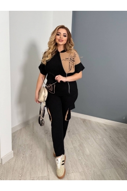 Жіночий костюм двійка колір капучино