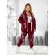 Жіночий теплий спортивний костюм колір бордовий