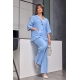 Жіночий костюм двійка колір блакитний