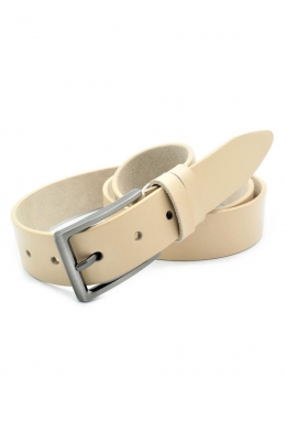 Ремінь чоловічий шкіряний бежевий