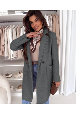 Жіноче демісезонне пальто сірого кольору