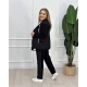 Жіночий теплий костюм прогулянковий двійка колір чорний