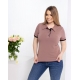 Жіноча футболка поло кольору капучино