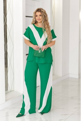 Жіночий костюм двійка зеленого кольору