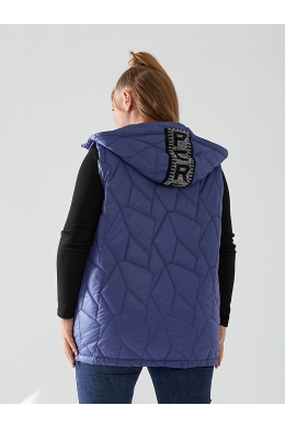 Жіноча жилетка з капюшоном колір джинс
