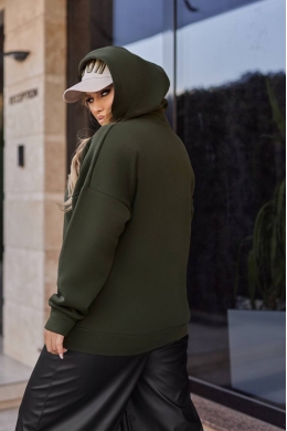 Жіноче тепле худі колір хакі