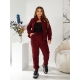 Жіночий флісовий костюм двійка колір бордо