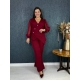 Жіночий костюм двійка бордового кольору