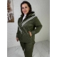 Жіночий костюм двійка колір хакі