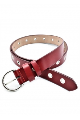 Жіночий шкіряний ремінь Червоний