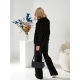Жіночий вязаний прогулянковий костюм колір чорний