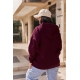 Жіноче тепле худі колір винний