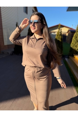 Жіночий костюм двійка колір моко