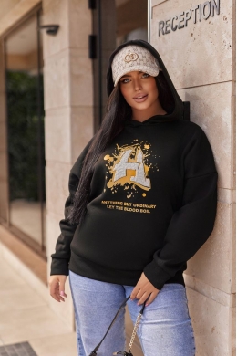 Жіноче тепле худі колір чорний