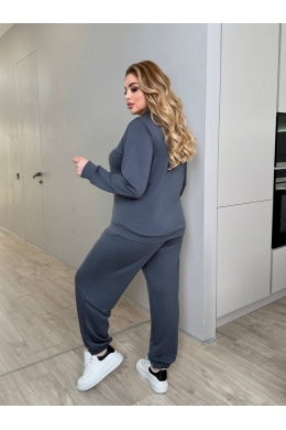 Жіночий костюм двійка графітового кольору