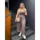 Жіночий костюм двійка рубчик колір мокко