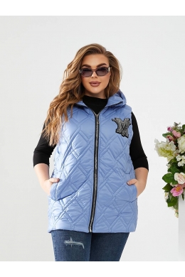 Жіночий весняний жилет блакитного кольору