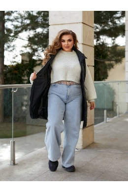 Жіноча жилетка без капюшона колір чорний