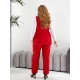 Жіночий костюм двійка жилет і штани колір червоний