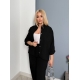 Жіночий костюм двійка з льону чорного кольору