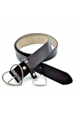 Шкіряний жіночий ремінь Коричневий