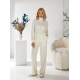 Жіночий прогулянковий костюм вязка колір молочний