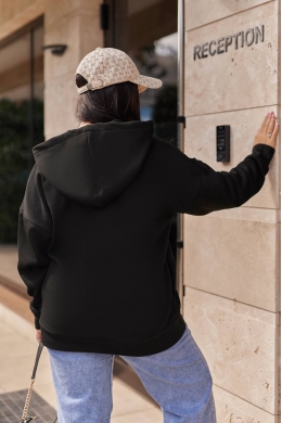 Жіноче тепле худі колір чорний