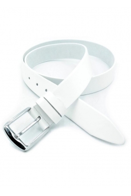 Ремінь чоловічий шкіряний білий