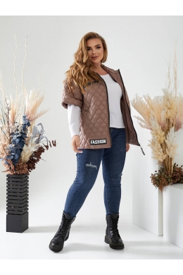 Жіноча жилетка колір мокко