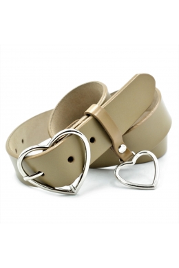 Шкіряний жіночий ремінь Оливковий