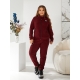Жіночий флісовий костюм двійка колір бордо