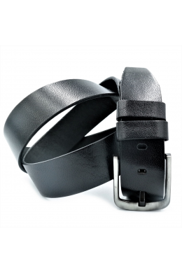 Ремінь чоловічий шкіряний чорний