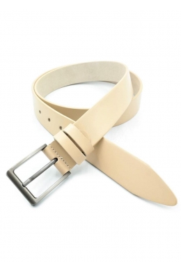 Ремінь чоловічий шкіряний бежевий