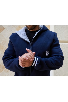 Чоловічий теплий спортивний костюм колір темно-синій