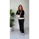 Жіночий стильний костюм двійка чорного кольору