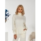 Жіночий прогулянковий костюм вязка колір молочний